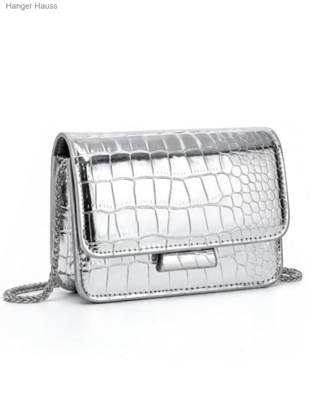 Metallic Mini Crossbody Purse Removable Chain Strap Evening Clutch